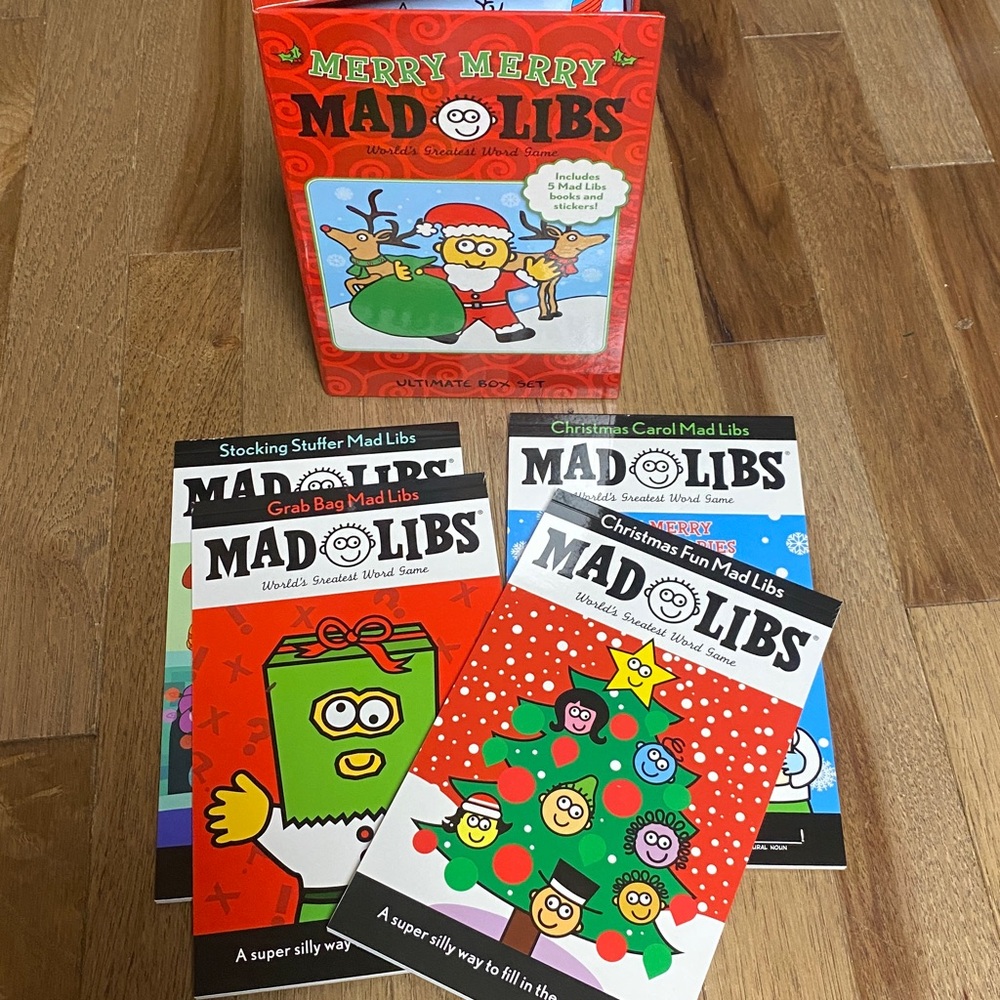 Christmas Fun Kids Mad Libs 4 book Box Set